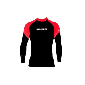MARES Rashguard Trilastic L-Sleeve DC Man SMU Red Black